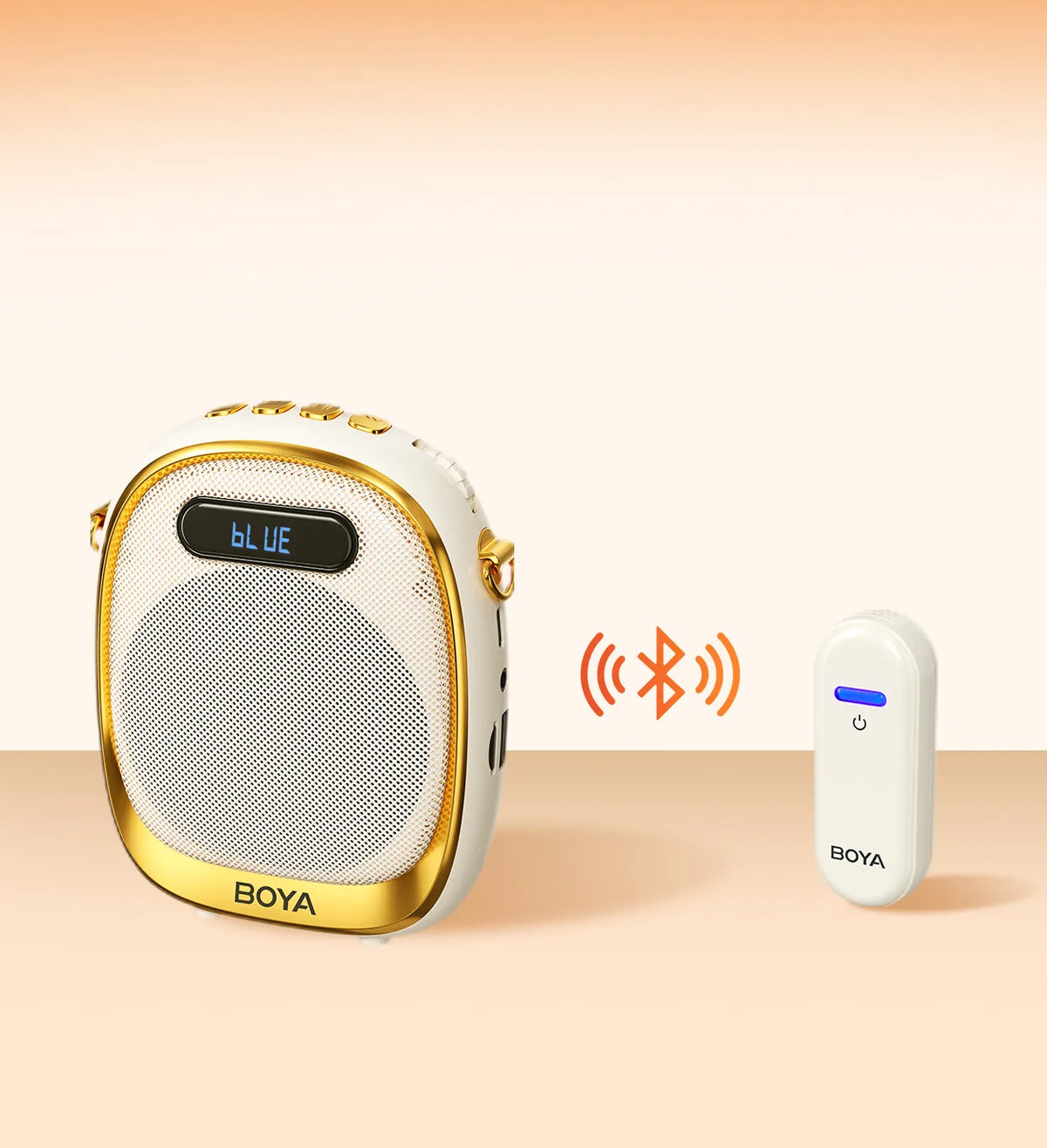 One-Second pairing


  One-second automatic pairing after power-on. The transmitter and speaker connect without repeated setup, keeping the wireless microphone ready for immediate audio capture.
