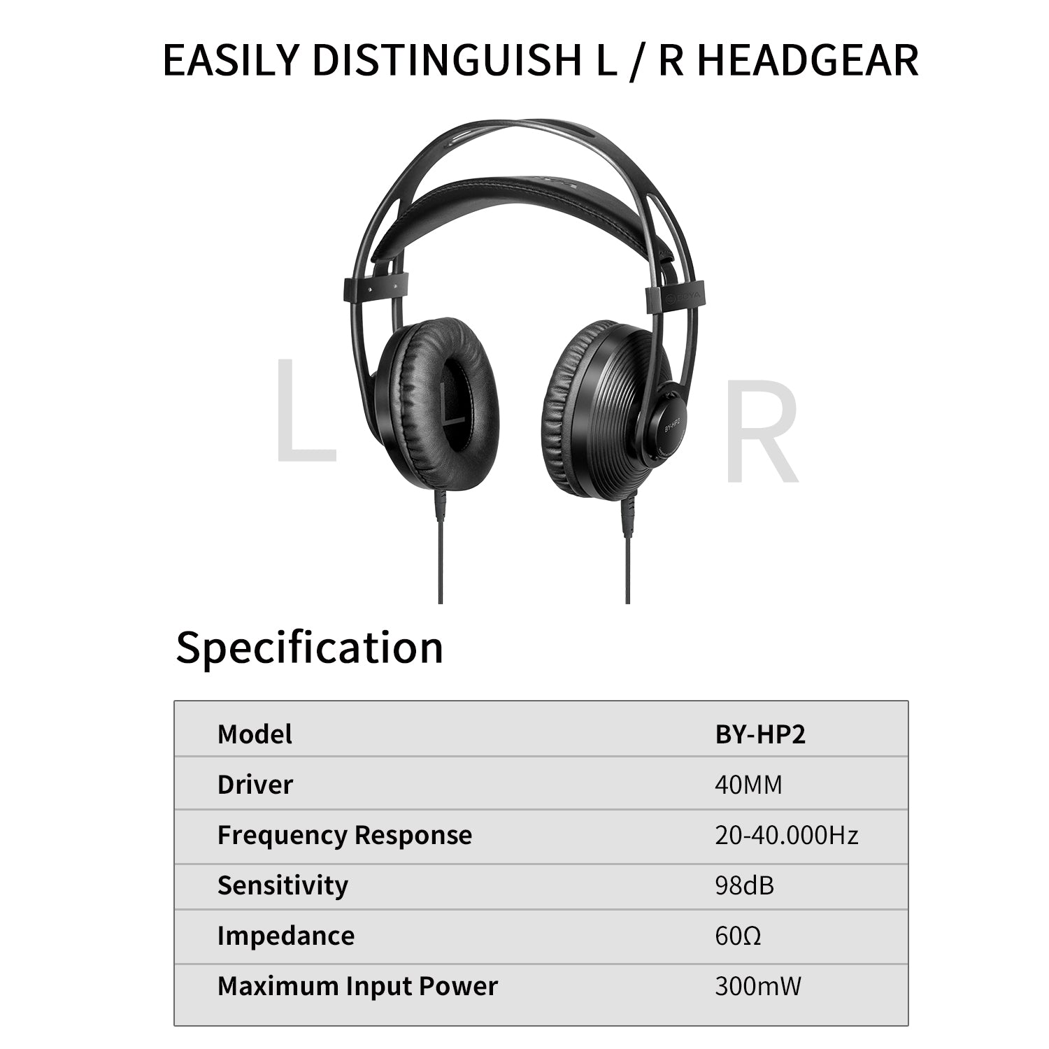 BY-HP2 Professional Monitor Headphone