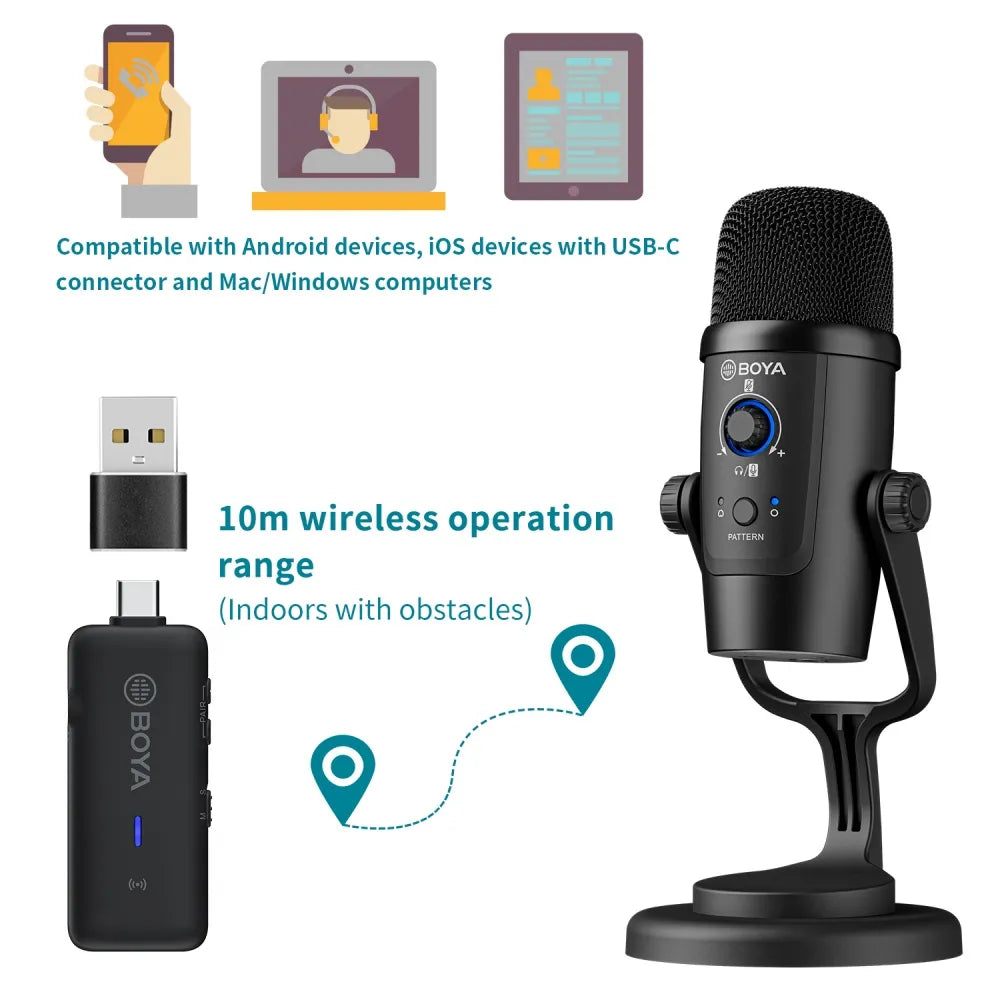 BY-PM500W Wired/Wireless Dual-Function Microphone