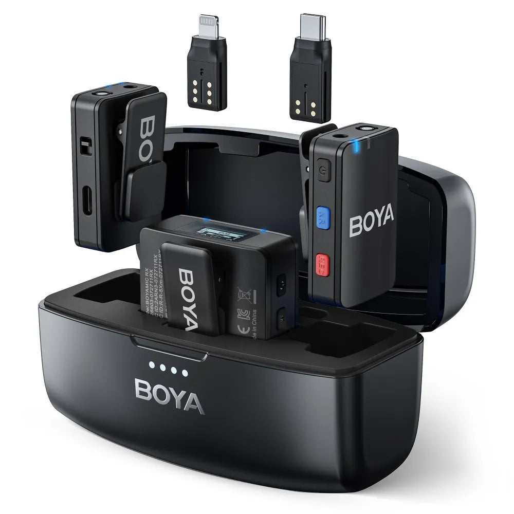 Boyamic | Sistema de micrófono inalámbrico de doble canal de 2.4GHz