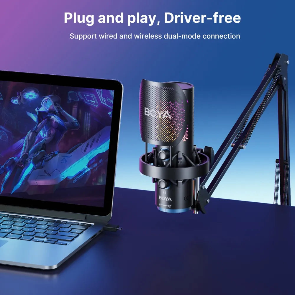 BOYA K5 | Wireless Vibrant Lighting USB Microphone