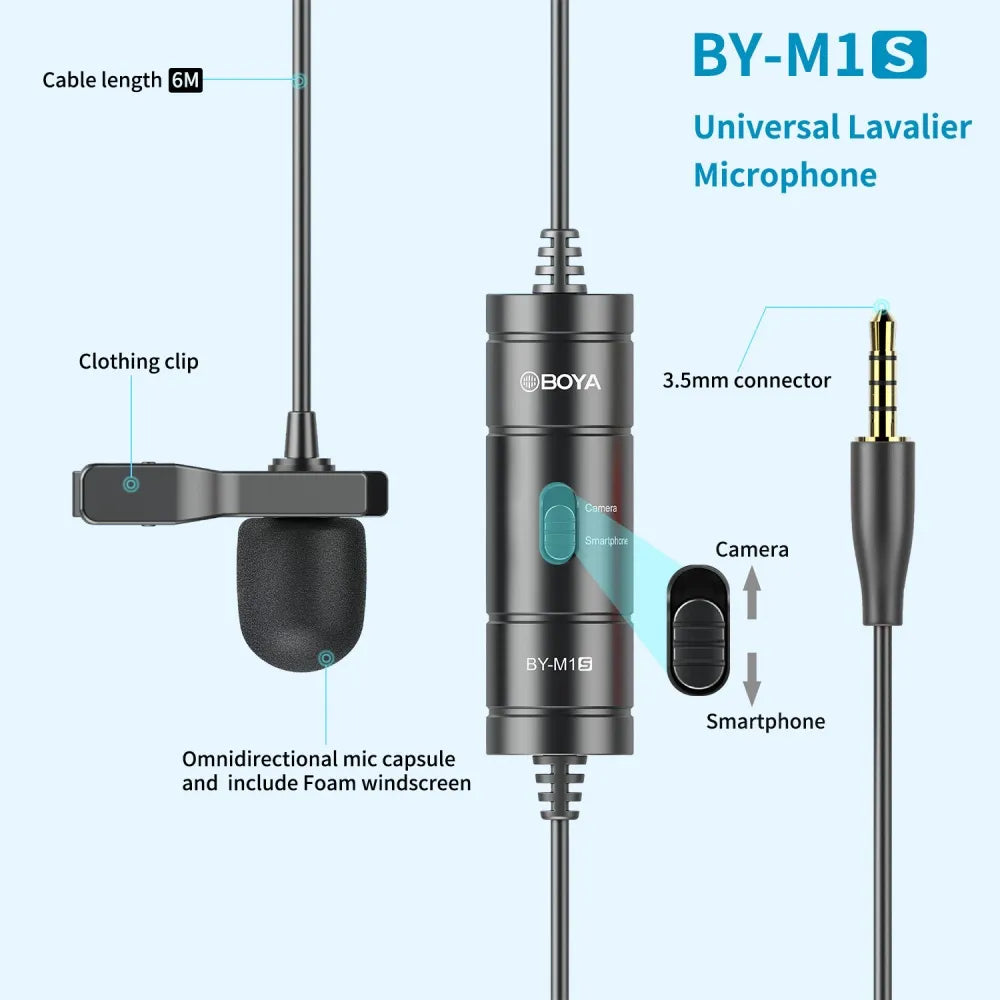 BY-M1S | Micrófono universal lavalier