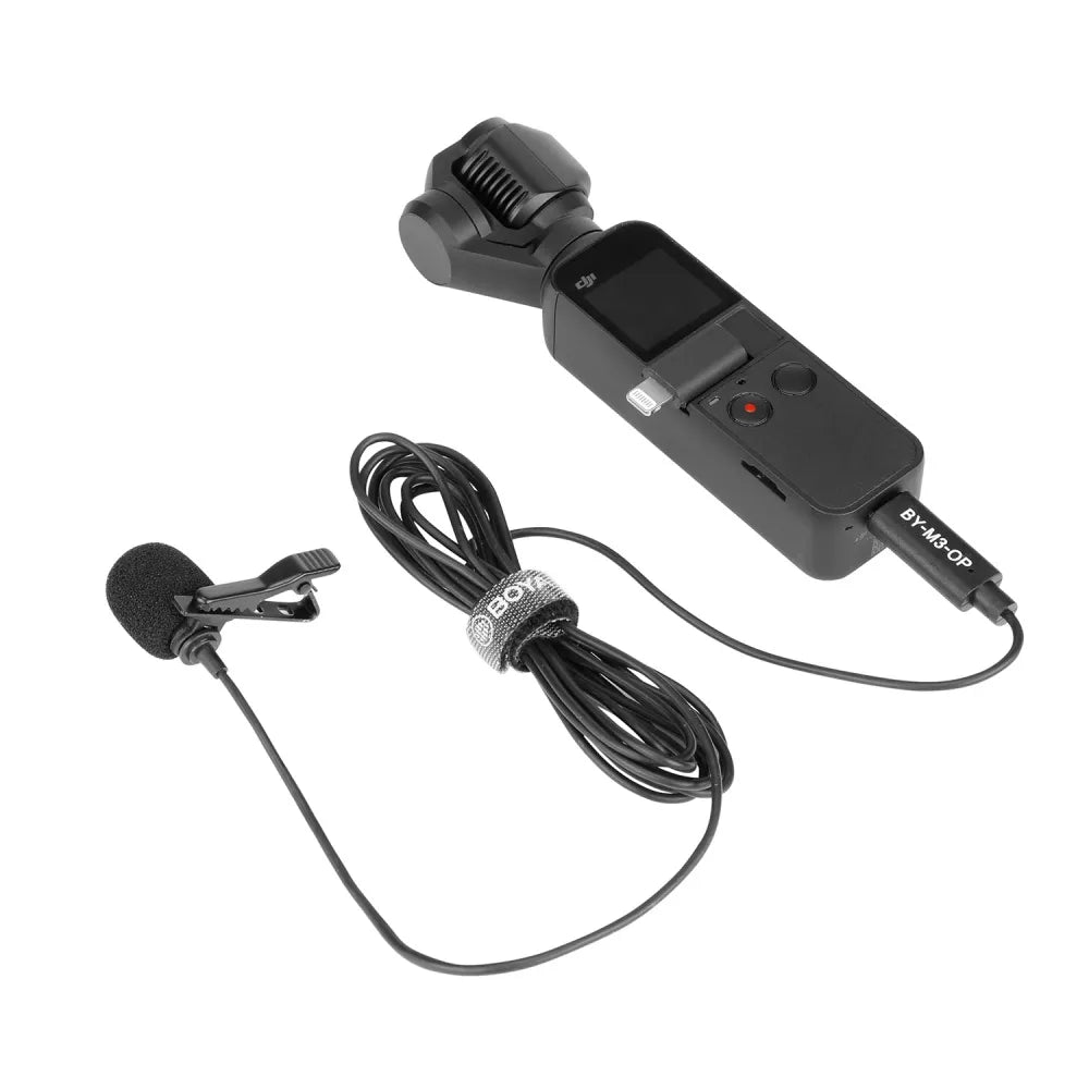 BY-M3-0P | Clip-on Digital Lavalier Microphone pour DJI Osmo ™ Pocket