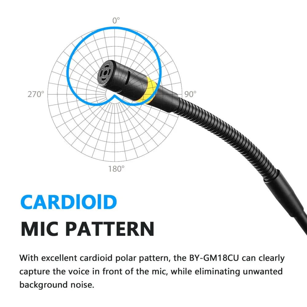 BY-GM18CU Desktop Gooseneck Condenser Conference Microphone