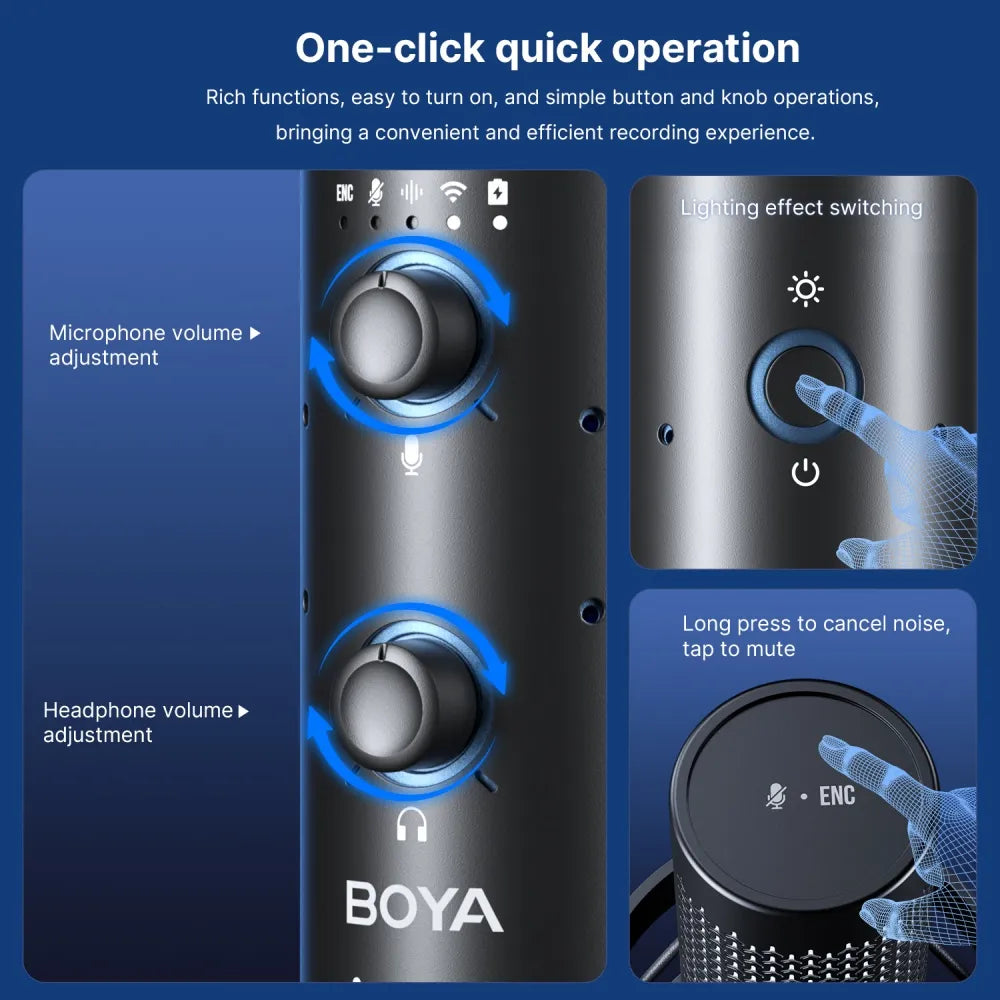 BOYA K5 | Wireless Vibrant Lighting USB Microphone