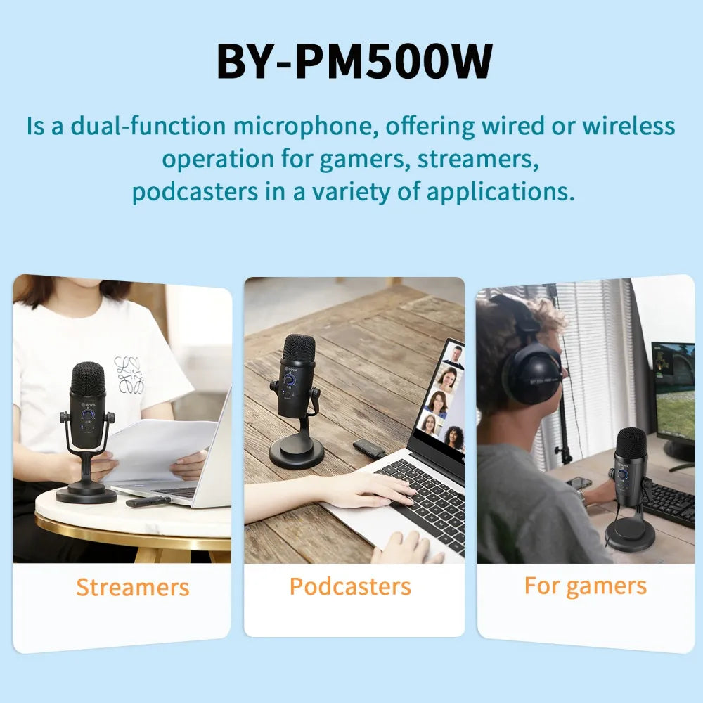 BY-PM500W Wired/Wireless Dual-Function Microphone