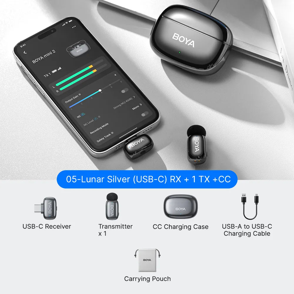 BOYA mini 2 - Upgraded Super Mini Wireless Microphone BOYA mini 2 - Upgraded Super Mini Wireless Microphone