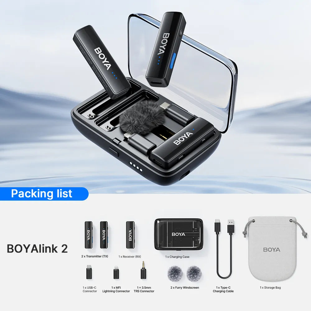 BOYA BOYALINK V2.0 無線 ラベリアマイク2TX+1RX+CC BOYA BOYALINK V2.0 無線 ラベリアマイク2TX+1RX+CC BOYA